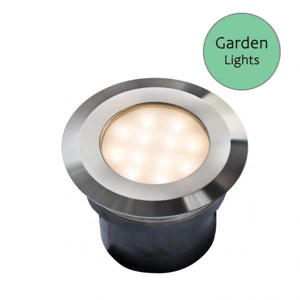12V Einbaustrahler - Garden Lights - Gavia, 2W, warmweiß + weiß, IP67