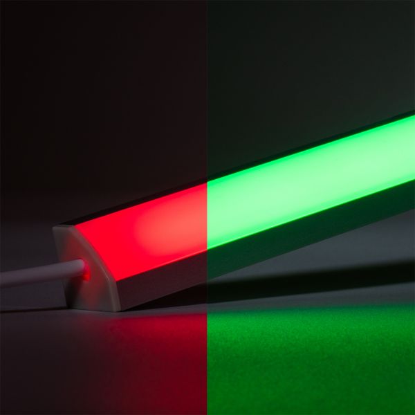 24V Aluminium LED Eckleiste - COB - RGB - diffuse Abdeckung