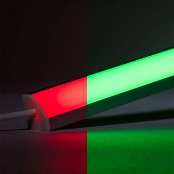 24V Aluminium LED Eckleiste - COB - RGB - diffuse Abdeckung