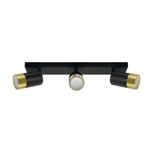 PUZON SPT 3 - Decken Spotleuchte in schwarz/gold - Lichtfarbe: individuell wählbar PUZON SPT 3 - Decken Spotleuchte in schwarz/gold - Lichtfarbe: individuell wählbar