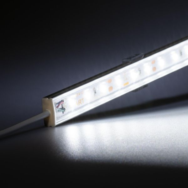 12V Slim Line Aluminium LED Leiste – weiß – transparente Abdeckung