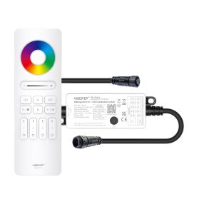 Plug & Play LED Funk Controller Set - 4 Zonen - 4 Kanal - RGB+CCT - Fernbedienung - 2,4 GHz - IP66 Plug & Play LED Funk Controller Set - 4 Zonen - 4 Kanal - RGB+CCT - Fernbedienung - 2,4 GHz - IP66