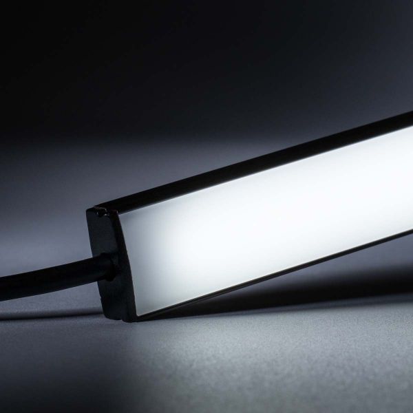 24V Black Line Slim Aluminium LED Leiste - COB - weiß - diffuse Abdeckung