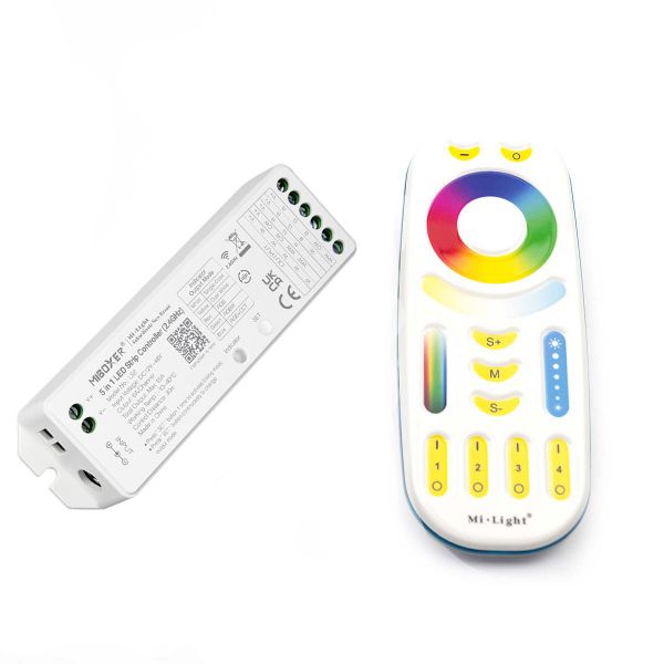 4 Zonen Funk LED Controller – 5 Kanal – RGBW – mit Touch-Fernbedienung