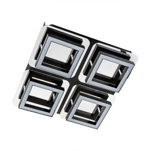 LIPSK LED 4 - Decken Spotleuchte in chrom/schwarz - 4 x 5W - Lichtfarbe: neutralweiß LIPSK LED 4 - Decken Spotleuchte in chrom/schwarz - 4 x 5W - Lichtfarbe: neutralweiß