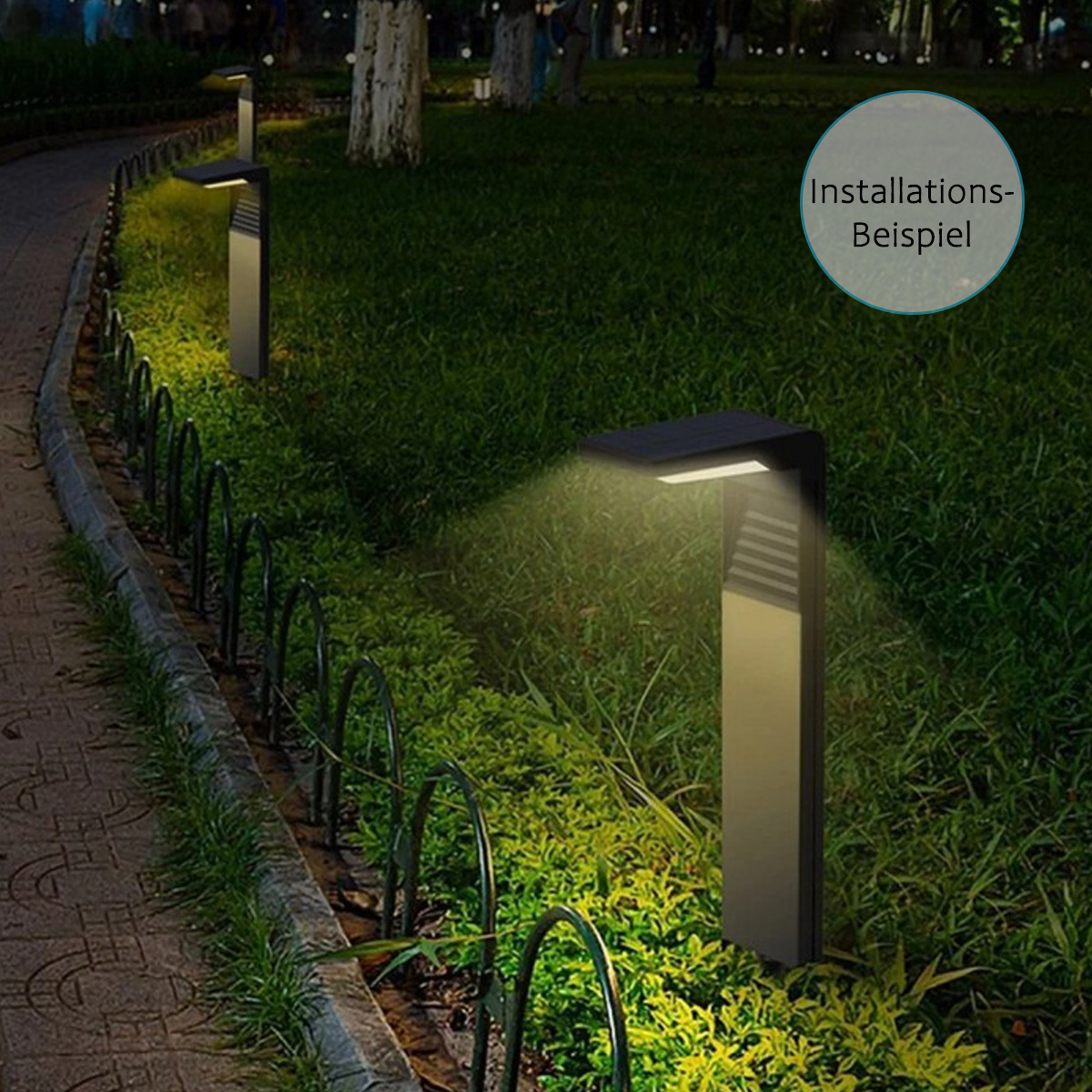 SolarLEDWegeleuchte mit Dämmerungssensor, IP65, 2W
