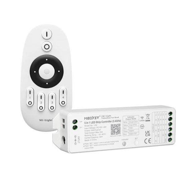 LED Funk Controller Set - 4 Zonen - 1 bis 2 Kanal - CCT - Fernbedienung (2,4 GHz)