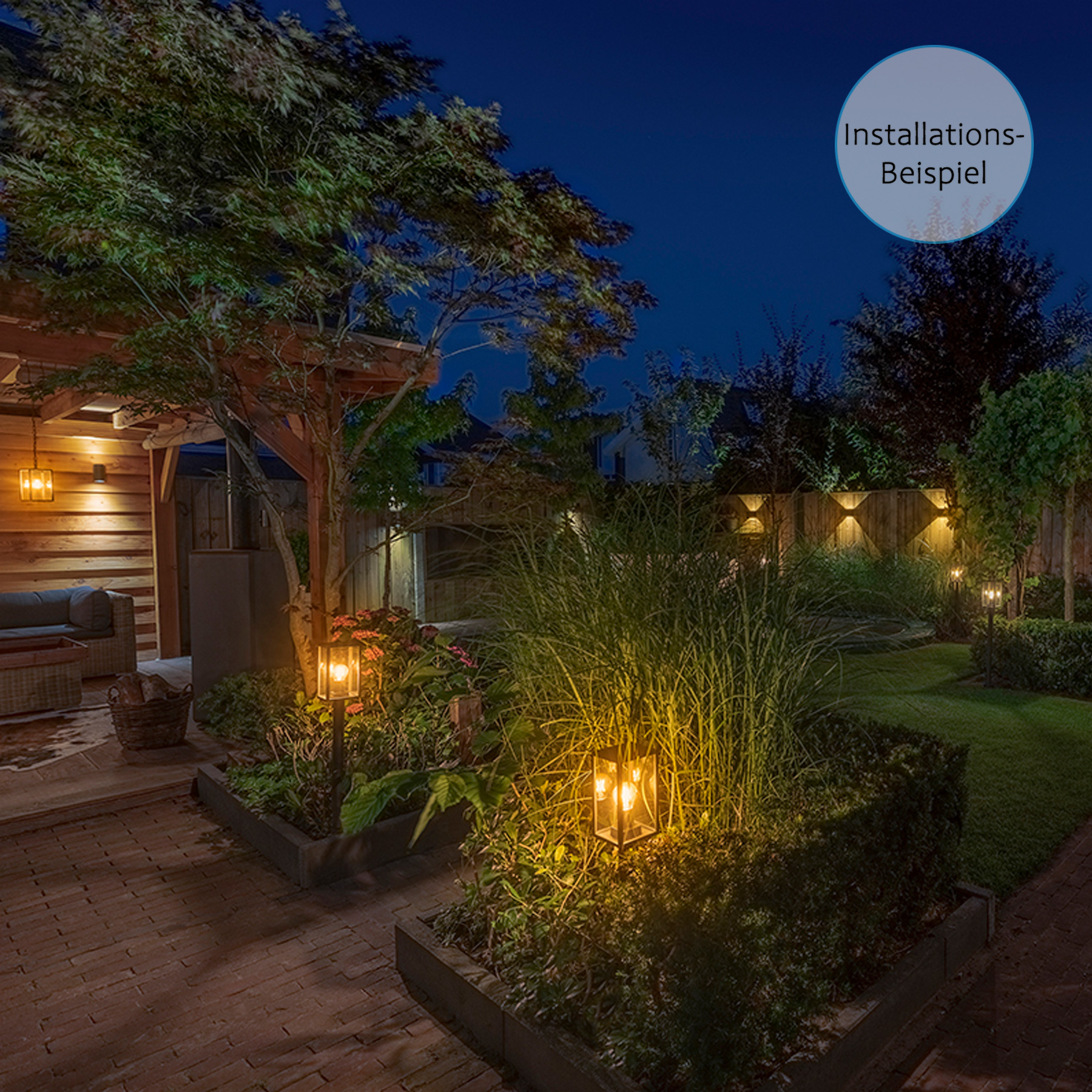 12V Filament Wandleuchte Garden Lights Sitta, 3,5W, extra