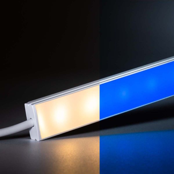 24V White Line Slim LED Leiste - RGBWW (RGB + warmweiß) - diffuse Abdeckung