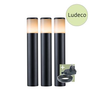 12V Wegeleuchte - Ludeco - Ivan 3er Set, 3W, warmweiß, IP44 12V Wegeleuchte - Ludeco - Ivan 3er Set, 3W, warmweiß, IP44