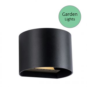 12V Wandleuchte - Garden Lights - Goura schwarz, 6W, warmweiß, IP44 12V Wandleuchte - Garden Lights - Goura schwarz, 6W, warmweiß, IP44