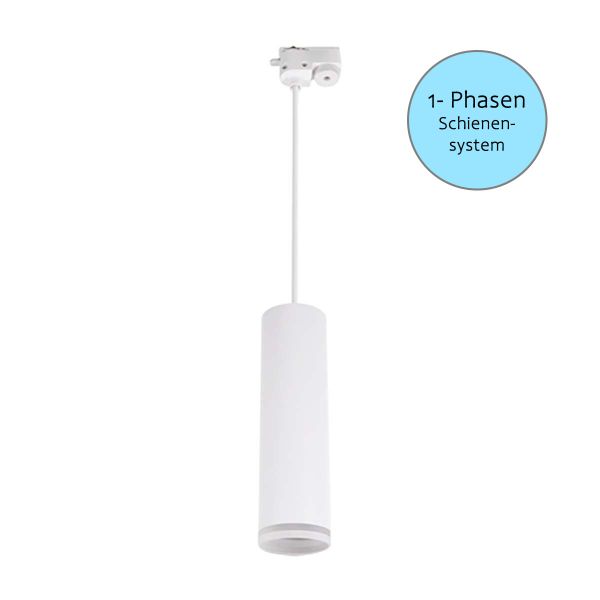 230V LED 1-Phasen Schienenleuchte - Zula Tra 20 - 35W - GU10, weiß