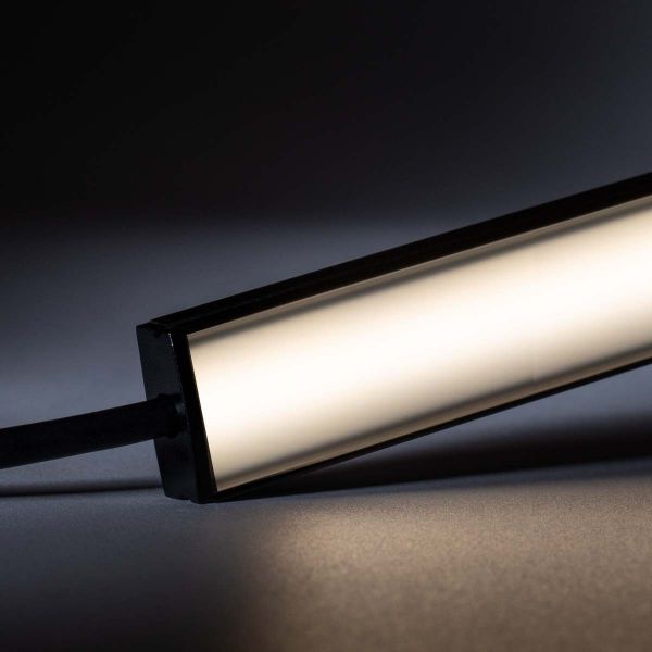 24V Black Line Slim Aluminium LED Leiste - COB - neutralweiß - schwarze Abdeckung