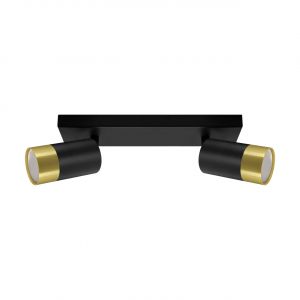 PUZON SPT 2 - Decken Spotleuchte in schwarz/gold - Lichtfarbe: individuell wählbar PUZON SPT 2 - Decken Spotleuchte in schwarz/gold - Lichtfarbe: individuell wählbar