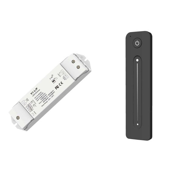 Funk LED Dimmer 12V - 48V - 1 Kanal - Slim Touch Fernbedienung