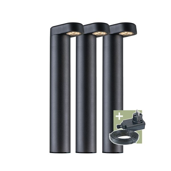 Ludeco, 12V Wegeleuchte - Oskar 3er Set, 4,5W, warmweiß, IP44