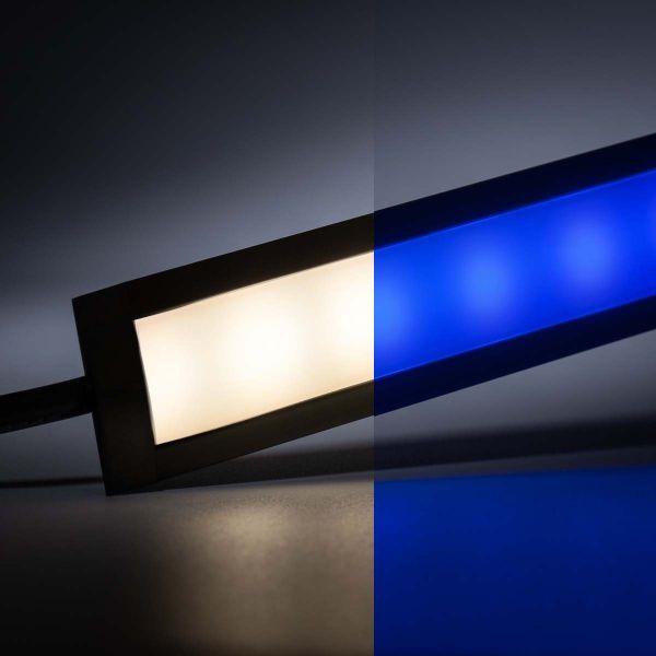 24V Black Line Einbau LED Leiste schmal - RGBW (RGB + neutralweiß) - diffuse Abdeckung