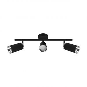 FRIDA SPT 3 - Decken Spotleuchte in schwarz/chrom - Lichtfarbe: individuell wählbar FRIDA SPT 3 - Decken Spotleuchte in schwarz/chrom - Lichtfarbe: individuell wählbar
