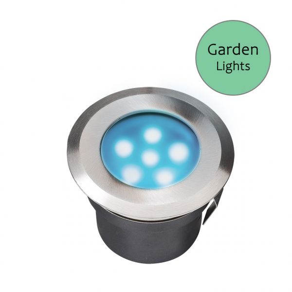 12V Einbaustrahler - Garden Lights - Sirius, 1W, blau, IP67