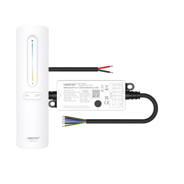 LED Funk Controller Set - 1 Zone - 1 bis 2 Kanal - CCT - Fernbedienung (2,4 GHz) - IP66 wasserfest