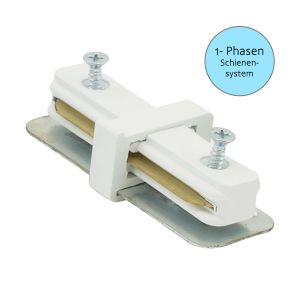 I - Verbinder für 1-Phasen - 230V Stromschienensystem - weiß I - Verbinder für 1-Phasen - 230V Stromschienensystem - weiß