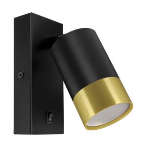 PUZON WLL - Wandleuchte indoor in schwarz/gold - Lichtfarbe: individuell wählbar PUZON WLL - Wandleuchte indoor in schwarz/gold - Lichtfarbe: individuell wählbar