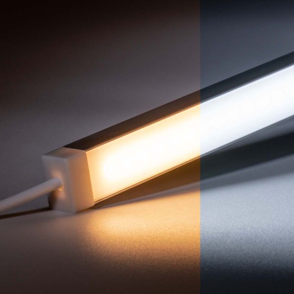 24V wasserfeste Aluminium LED Leiste - Farbtemperatur einstellbar - diffuse Abdeckung - IP65