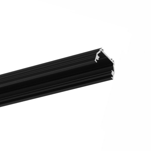schwarzes Aluminium LED Aufbauprofil, UNI 12 - 1,78 x 1,08cm