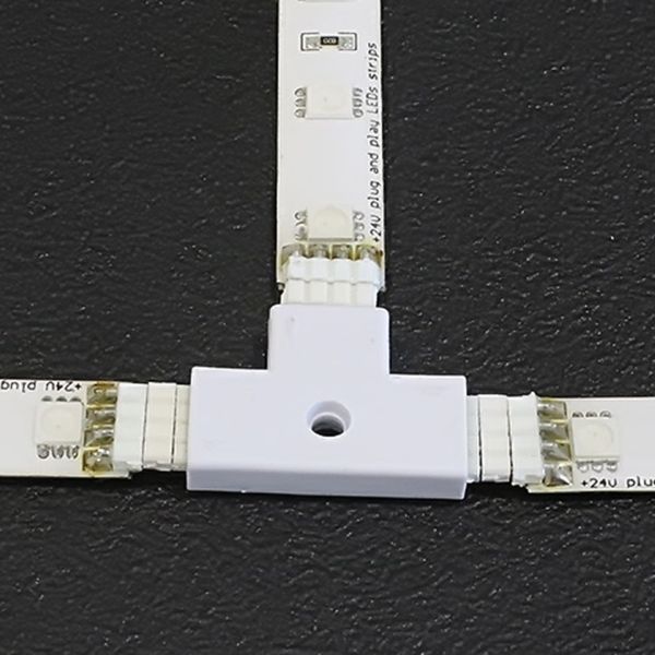 Quick-System 4polig 2.54 – 3x4poliger T-Verbinder – weiß