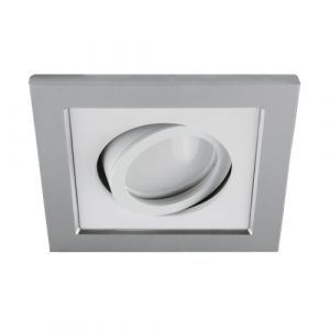 LED-Einbauleuchte - silber/ weiss - 10,5x10,5cm - eckig LED-Einbauleuchte - silber/ weiss - 10,5x10,5cm - eckig