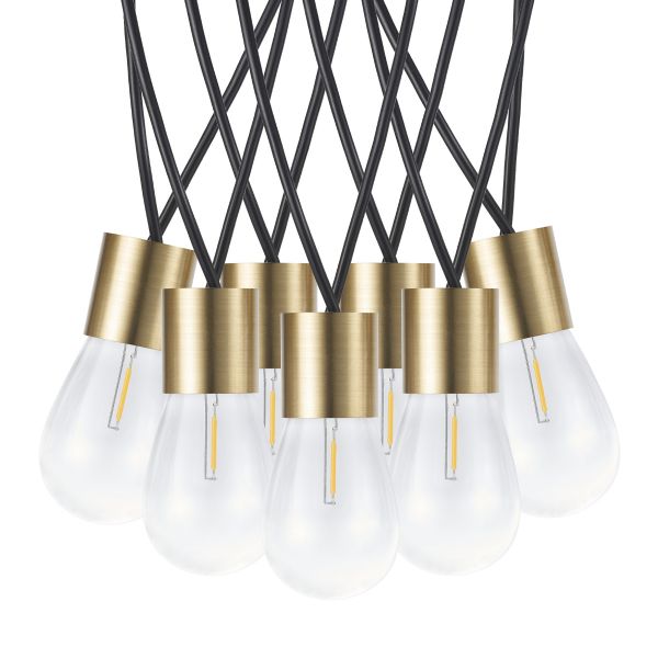 LED - Lichterkette mit 12 Leuchten in 8,40m Länge, warmweiß, IP44
