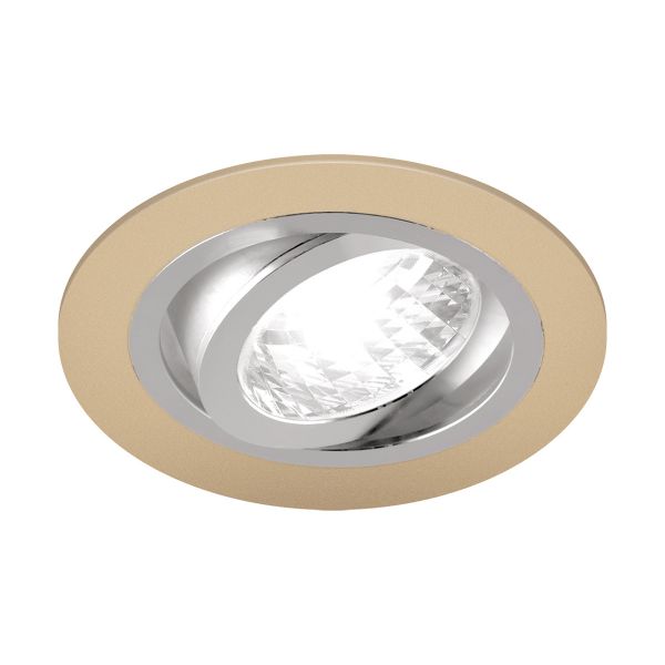 LED - Einbauleuchte - beige/chrom - 9,2cm - rund