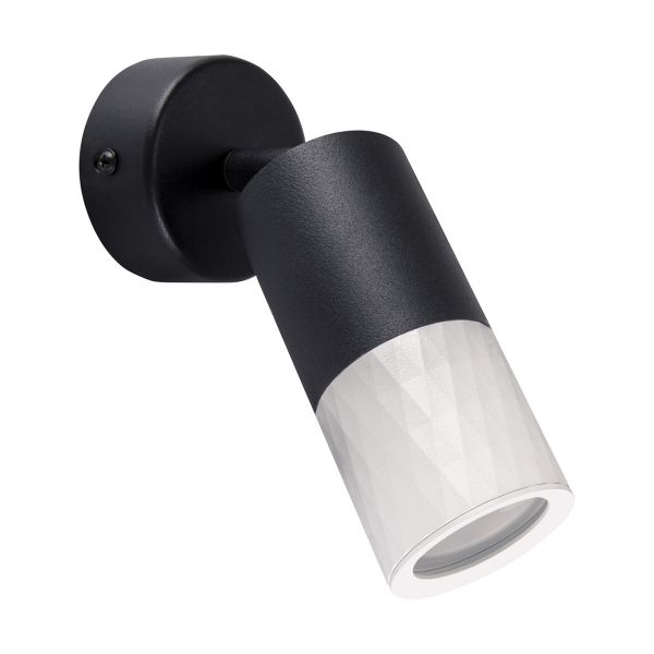 Ideus, 230V LED - Wandleuchte - GU10, schwarz - weiß