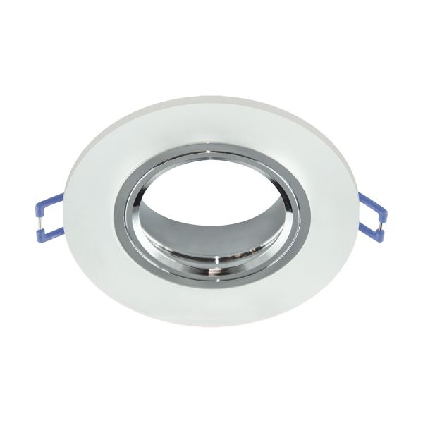 Ideus, LED-Einbauleuchte - weiß/ chrom - 9cm - rund