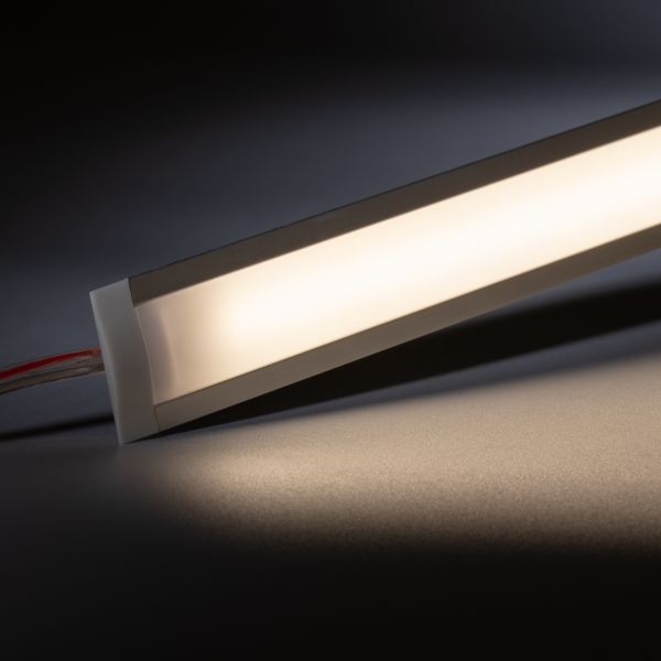 12V Aluminium Einbau LED Leiste schmal - COB - neutralweiß - diffuse Abdeckung