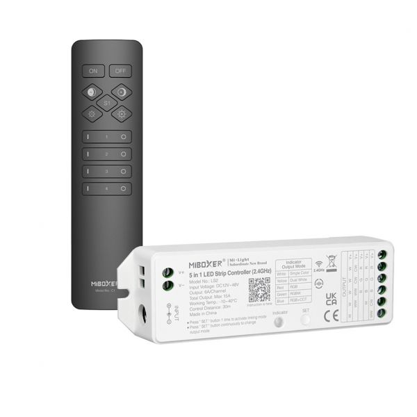 LED Funk Controller Set - 4 Zonen - 1/2 Kanal - CCT - Fernbedienung (2,4 GHz)