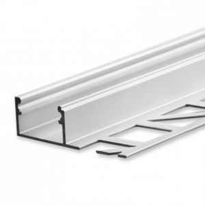Aluminium LED Profil Fliesenabschluss, ideal, bis zu 3m Länge, diffuse Abdeckung, 3,7 x 1,1cm Aluminium LED Profil Fliesenabschluss, ideal, bis zu 3m Länge, diffuse Abdeckung, 3,7 x 1,1cm