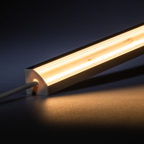 24V Aluminium LED Eckleiste - COB - neutralweiß - transparente Abdeckung