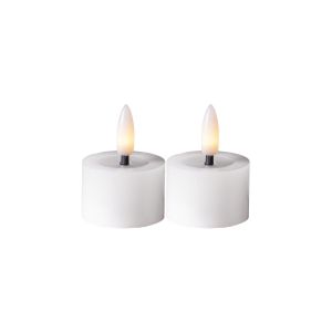 Flamme Flow - Kerzen Set für innen - Weiß - Höhe: 5 cm - Batteriebetrieb - Timer - flackernd Flamme Flow - Kerzen Set für innen - Weiß - Höhe: 5 cm - Batteriebetrieb - Timer - flackernd