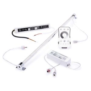 wasserfestes 24V LED Leisten Set mit Fernbedienung und Netzteil, 100cm Länge, Lichtfarbe weiß, IP65 wasserfestes 24V LED Leisten Set mit Fernbedienung und Netzteil, 100cm Länge, Lichtfarbe weiß, IP65