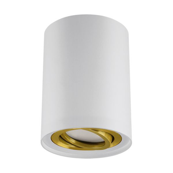 HARY C - Aufbau Deckenspot in weiß/gold - Lichtfarbe: individuell wählbar