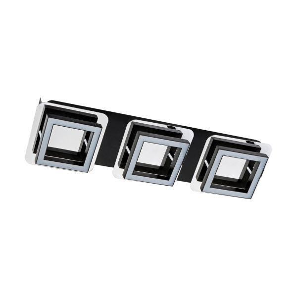LIPSK LED 3 - Decken Spotleuchte in chrom/schwarz - 3 x 5 W - Lichtfarbe: neutralweiß