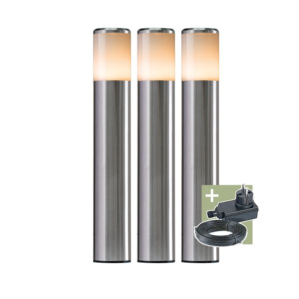 Ludeco, 12V Wegeleuchte - Sten 3er Set, 3W, warmweiß, IP44