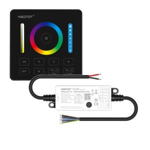 LED Funk Controller Set - 1 Zone - 5 Kanal - RGB+CCT - Fernbedienung (2,4 GHz) - IP66 wasserfest LED Funk Controller Set - 1 Zone - 5 Kanal - RGB+CCT - Fernbedienung (2,4 GHz) - IP66 wasserfest