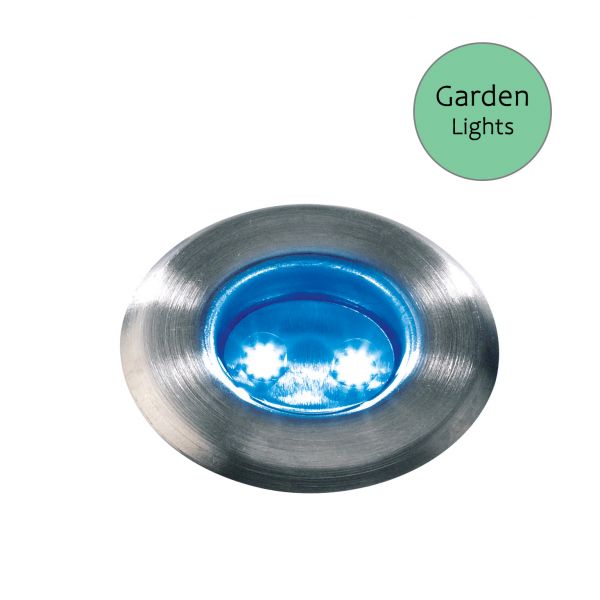 12V Einbaustrahler - Garden Lights - Astrum, 0,3W, blau, IP67