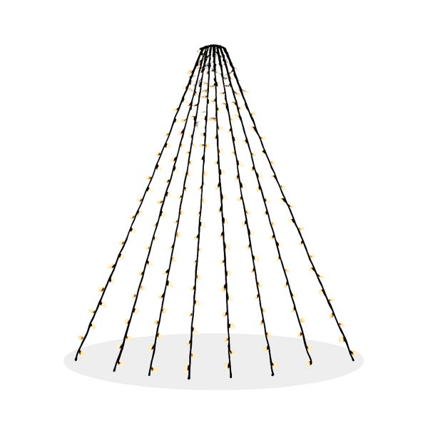 Serie LED - Baumlichterkette für außen - 0,1 m - 160 LEDs - Netzbetrieb - Warmweiß