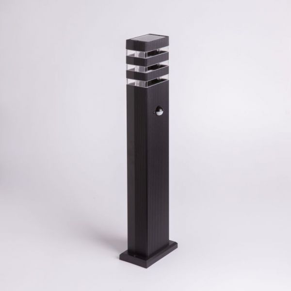 Eco Light, LED - Wegeleuchte mit Bewegungsmelder - schwarz, GU10, 110 x 65 x 600 mm