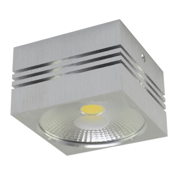 GUSTI LED - Aufbau Deckenspot in silber - 10 W - Lichtfarbe: neutralweiß