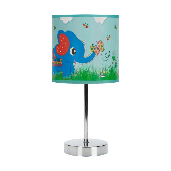 NUKA - Tischleuchte indoor in blau/chrom - Lichtfarbe: individuell wählbar