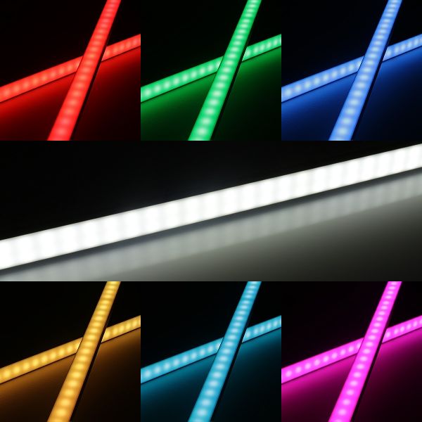 24V Slim-Line Aluminium LED Leiste - RGBW - diffuse Abdeckung - bis 3m Länge
